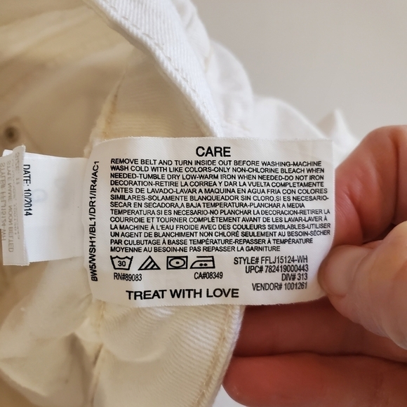 7182 * Lei Taylor Low-Rise Distressed Skinny Jeans White Denim Size 11 - Picture 5 of 14